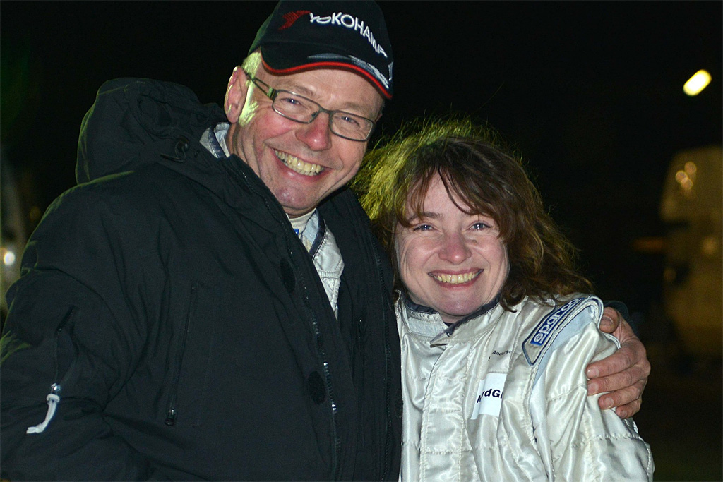 Glæden var stor i Nordtyskland, da Steen Andersen og Iben Louring for første gang nogensinde blev bedste danske hold i et stort, internationalt rally
(Foto: Morten Dam)